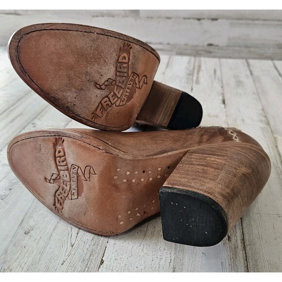 Freebird By Steven FB Steel Distressed Leather Cowgirl Western Boots Size 8 - Picture 10 of 11